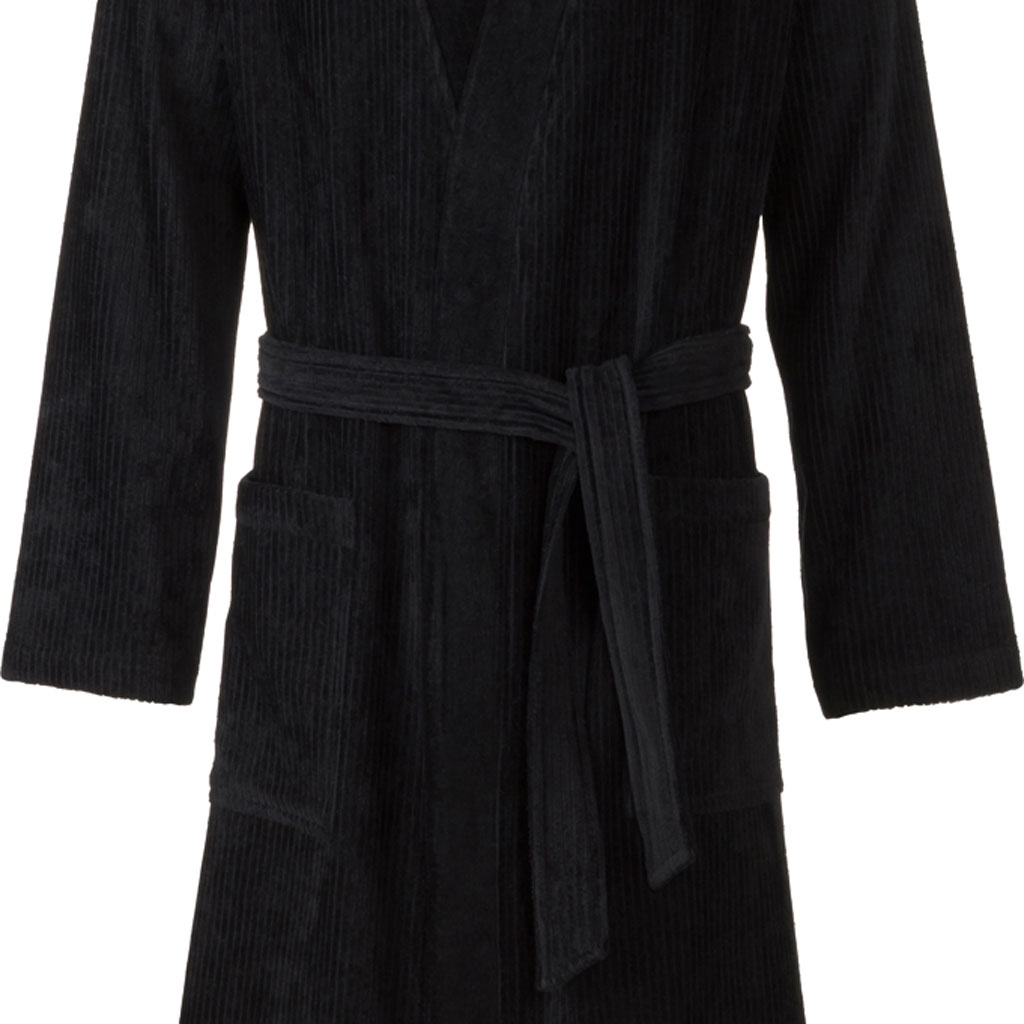 Adam black Herren Kimono Bademantel S M L XL 100 Baumwolle - Egeria